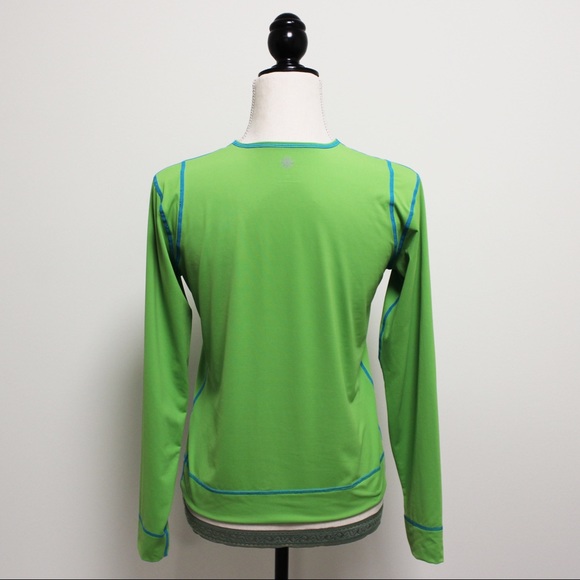 EUC Athleta Green Blue Long Sleeve Front Pocket - Picture 3 of 6